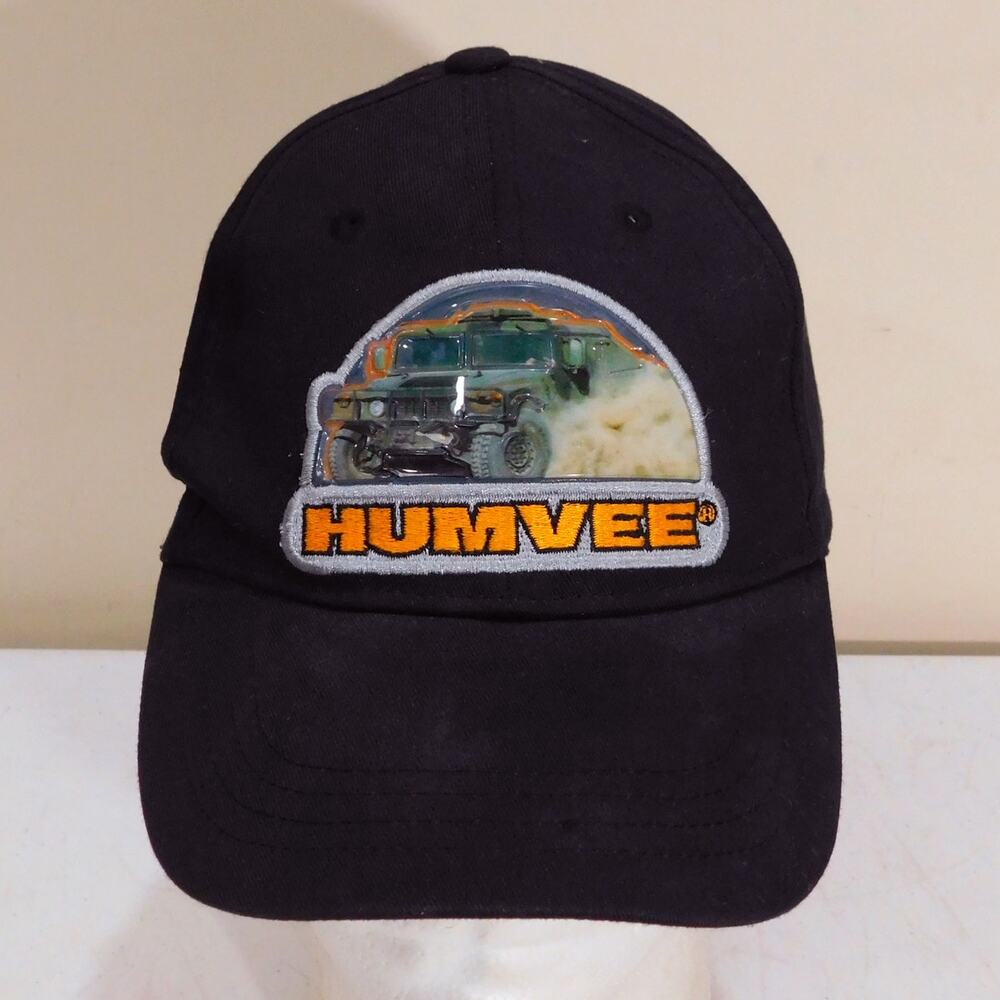 HUMVEE Baseball Hat Cap Adjustable Black Embroidered Patch Hummer Army Truck